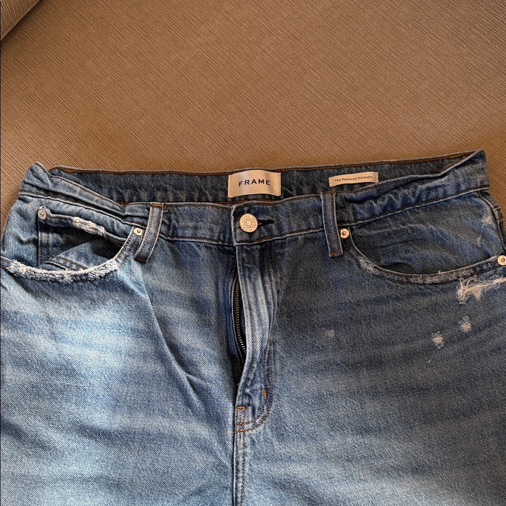 Frame Denim Women’s Distressed Blue Jeans